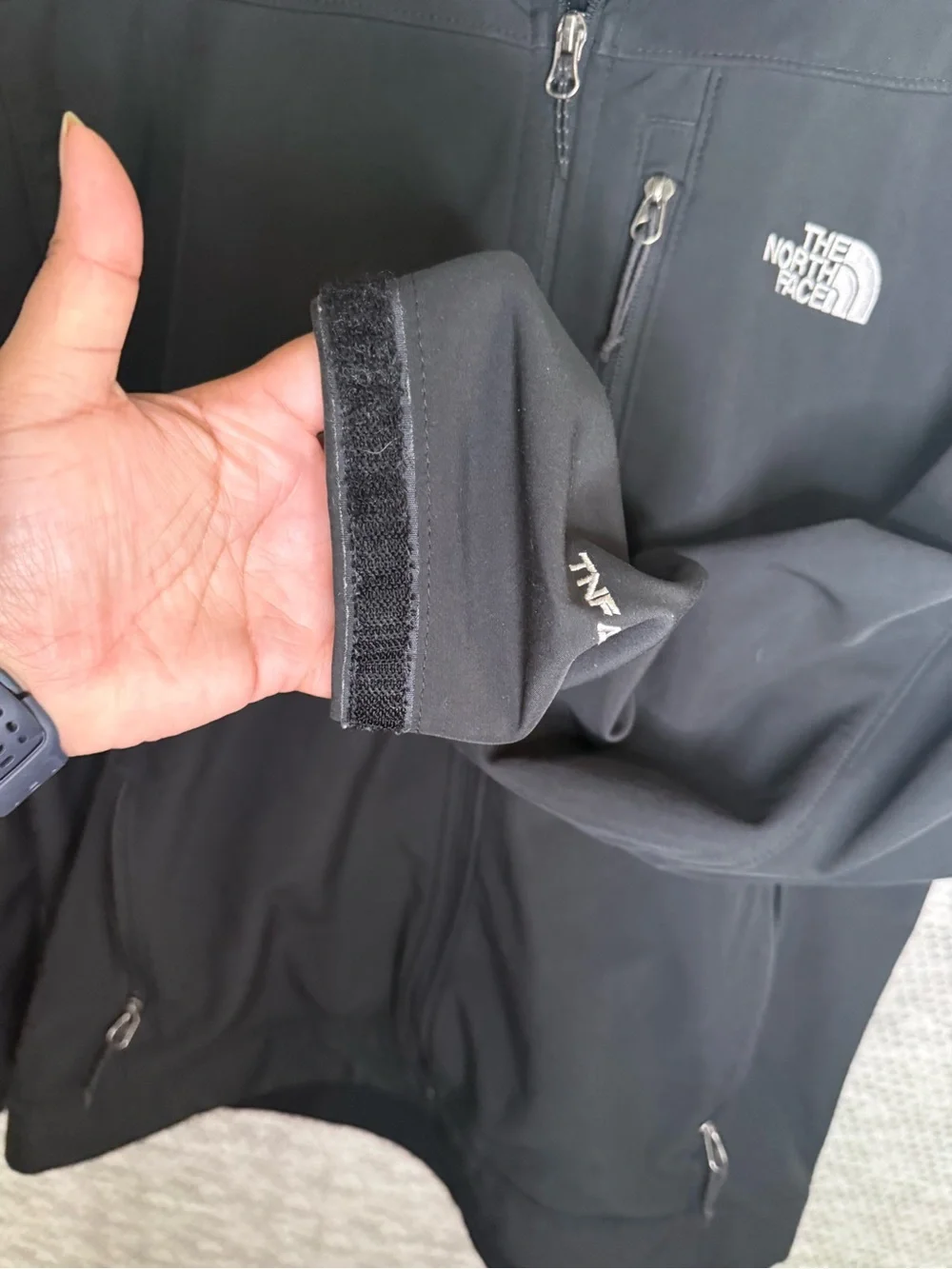 The North Face Mens Jacket Black Full Zip Coat Size Large